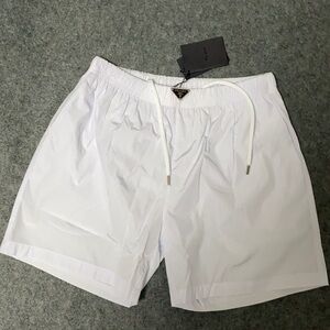 Prada women’s Re-Nylon Shorts Celeste white size Small
